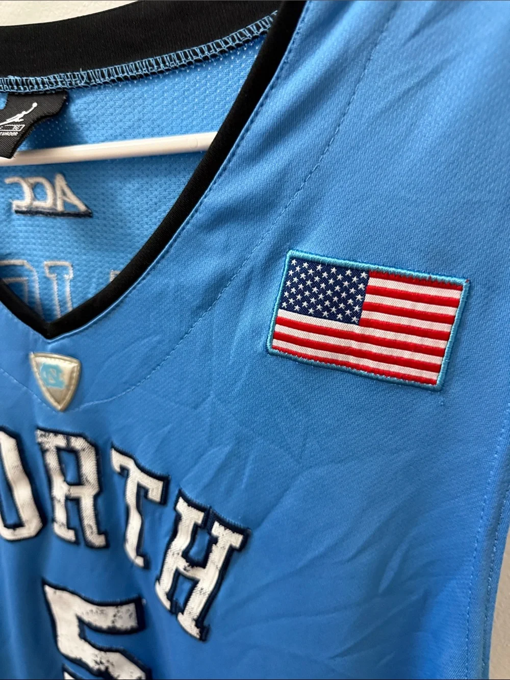 Jordan North Carolina Basketball Jersey - Carolina Blue, White, Black